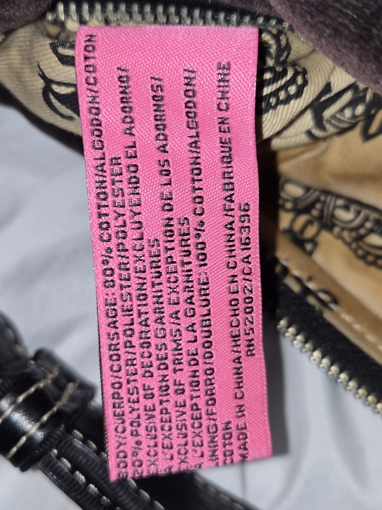 Brown Y2K Juicy Couture Velvet Shoulder Bag in Deep Brown - Picture 9 of 11